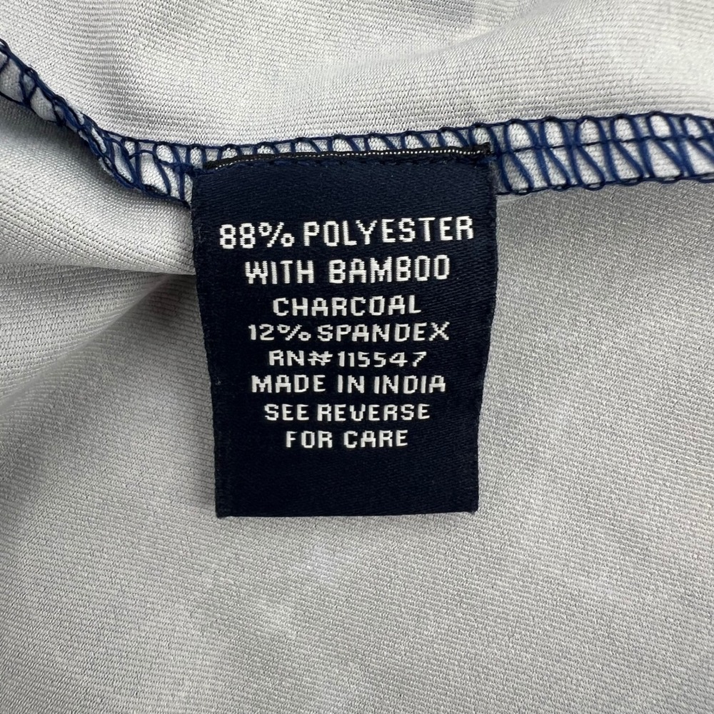 Horn Legend Mens XL Navy Airplane Print Bamboo Charcoal Luxury Button Down Shirt - Picture 7 of 7